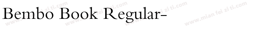 Bembo Book Regular字体转换
